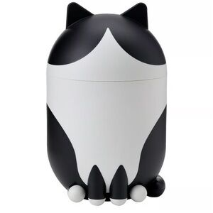 IKEA Cat Container GREJSIMOJS Storage with Lid Black & White NWT